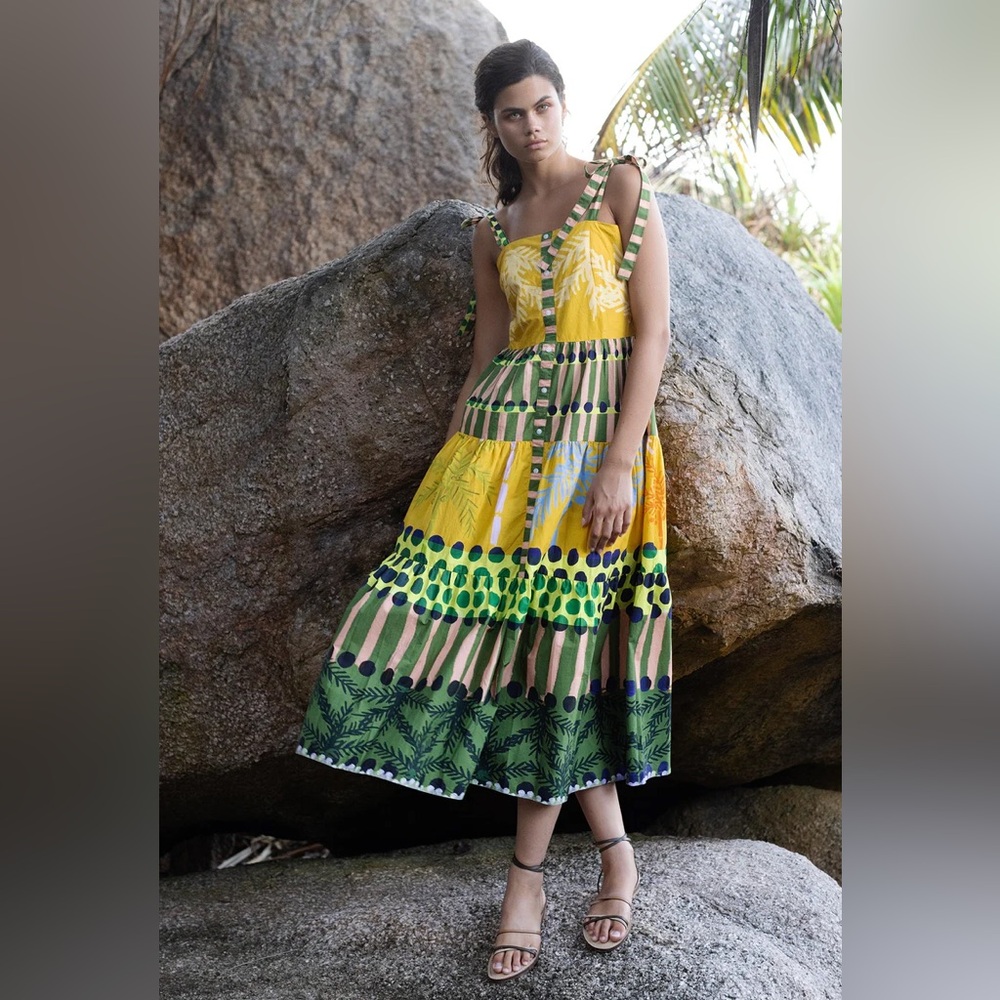 Oliphant Tie Strap Midi Dress